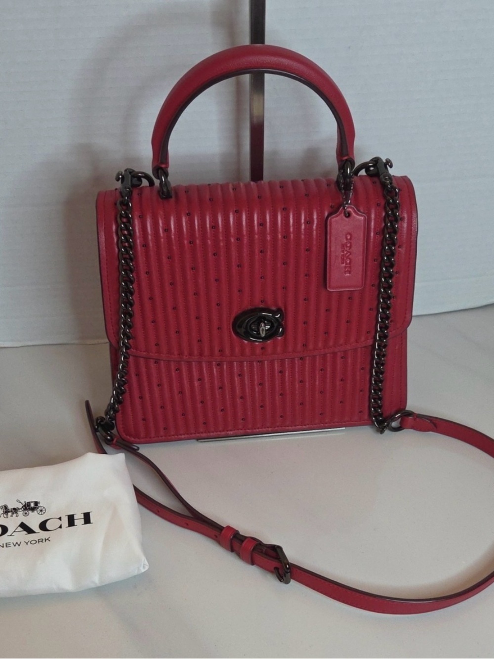 NWOT Coach Parker Red Bag